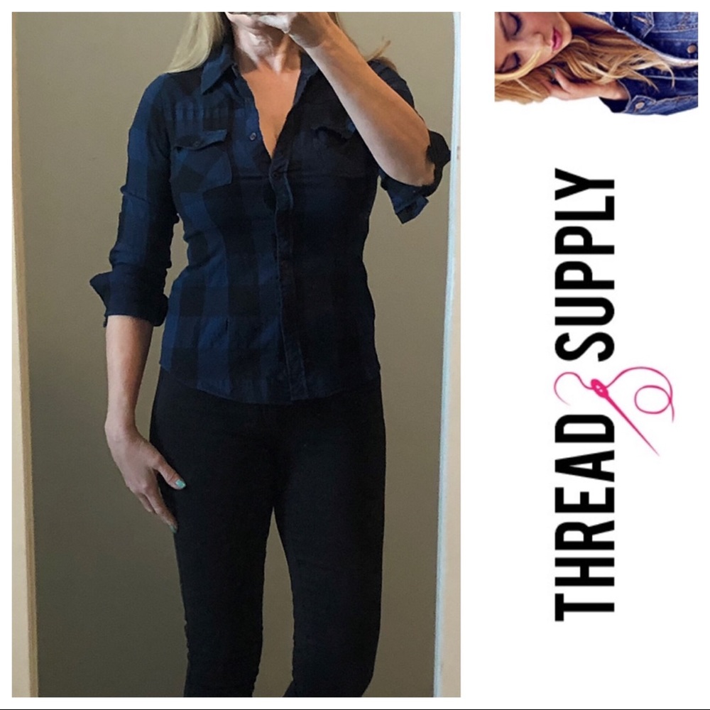 Thread & Supple Black & Blue Flannel